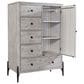 Riva Ridge Zane 5-Drawer Chiffarobe in Parchment and Matte Black, , large