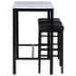 Linon Home Decor Betty 3-Piece Faux Marble Pub Set in Black and White, , large