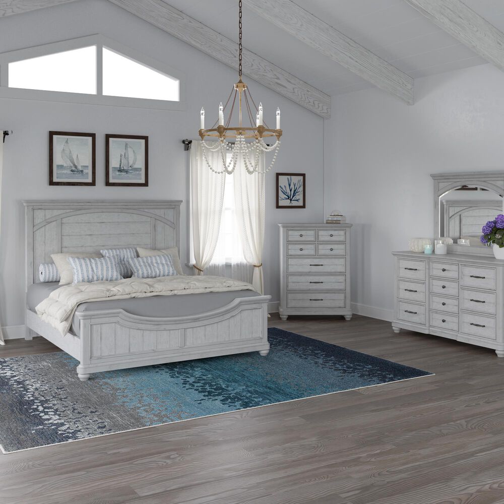 Emerald Home Furnishings New Haven King Panel Bed in Oyster Shell, , large