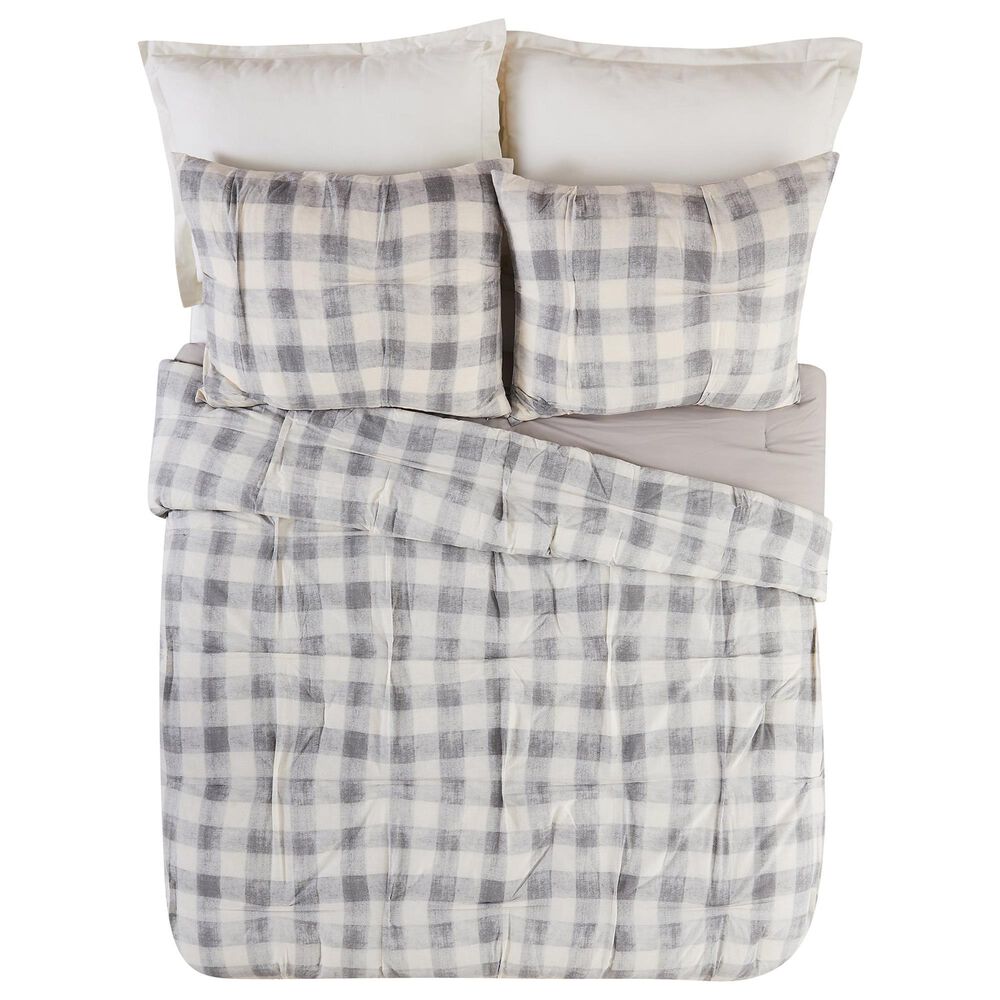 Peking Handicraft Maddie 5-Piece King Comforter Set in Gray, , large