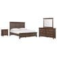 Riva Ridge Oxford 4 Piece Queen Panel Bedroom Set in Cocoa with AC Outlets and USB Ports, , large