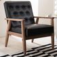Baxton Studio Sorrento Lounge Chair in Black, , large