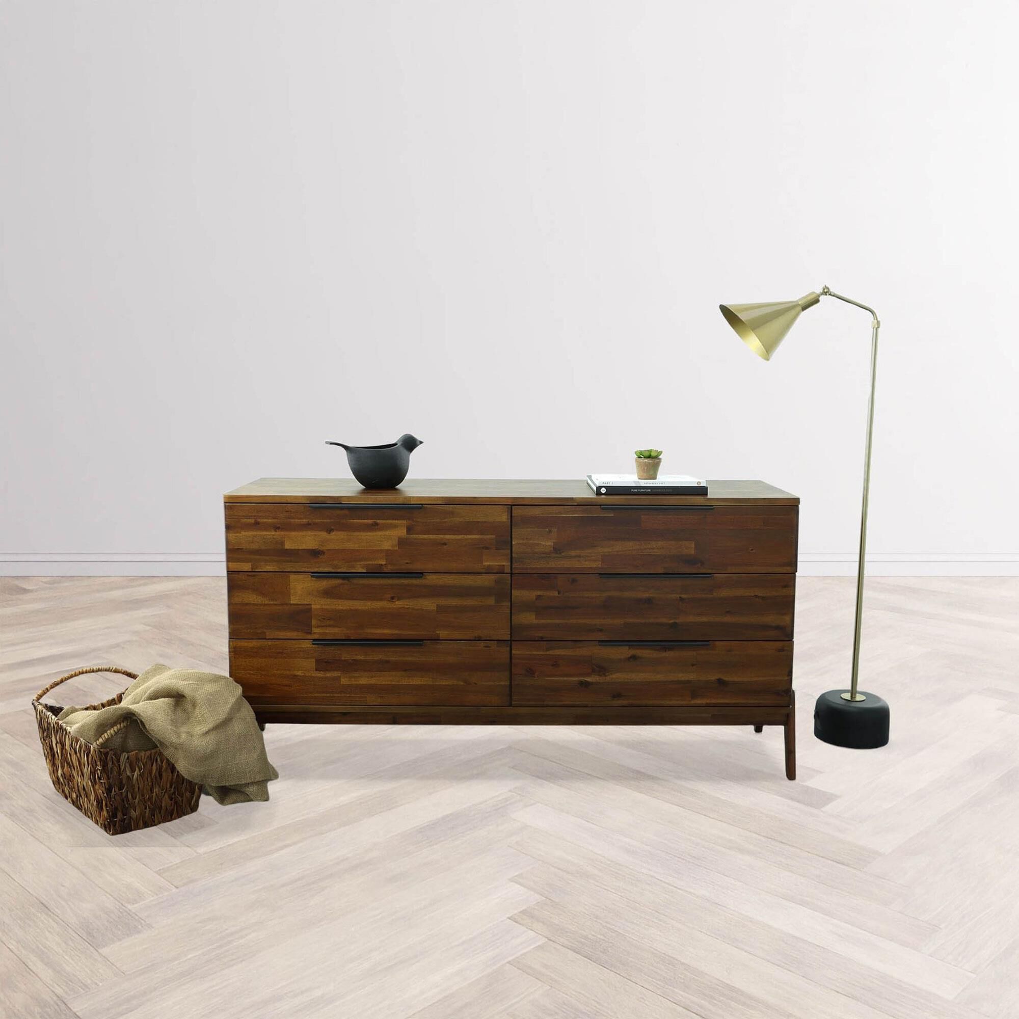 Canyon Hills Remix 6-Drawer Dresser in Estelle Brown