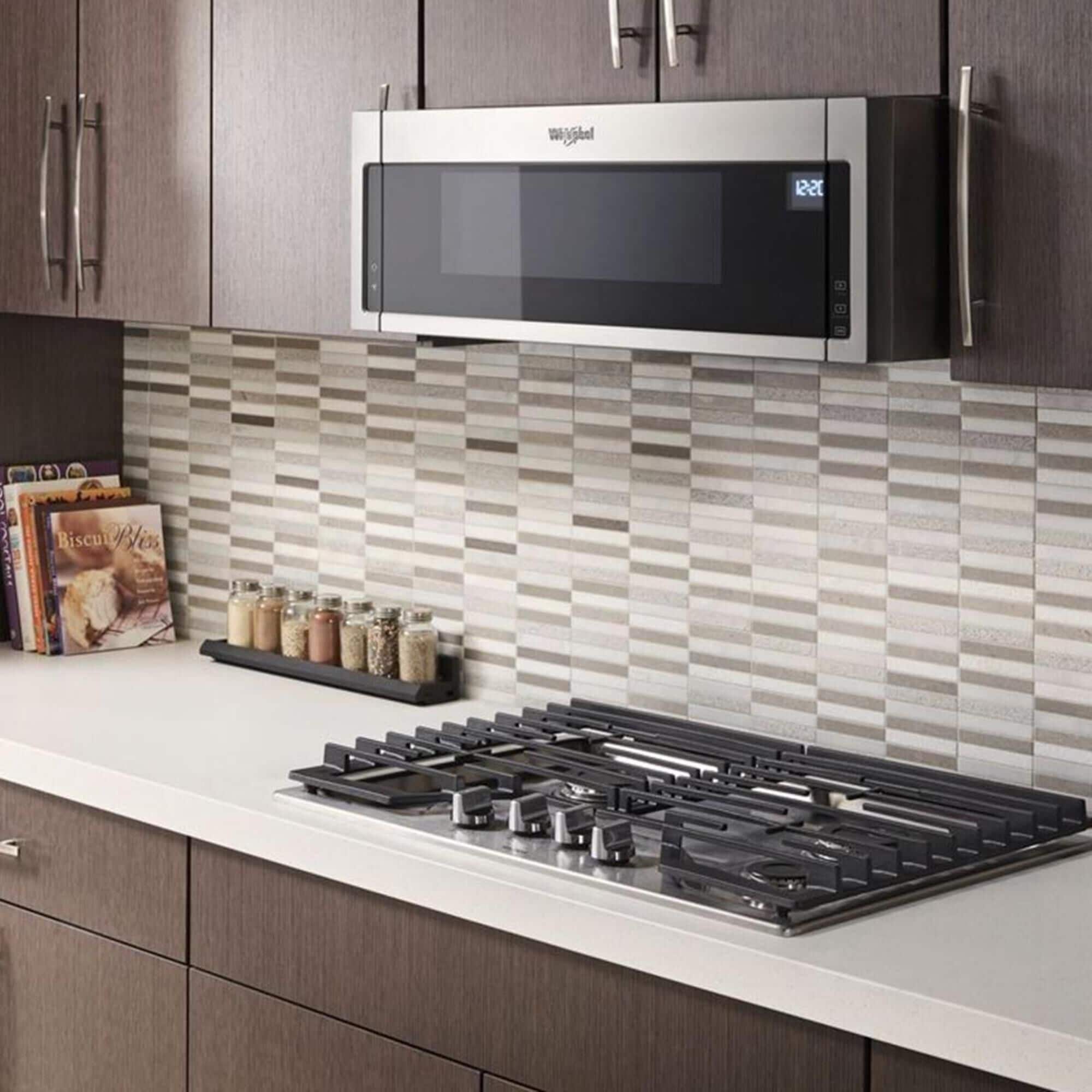 Built in microwave top hood combination