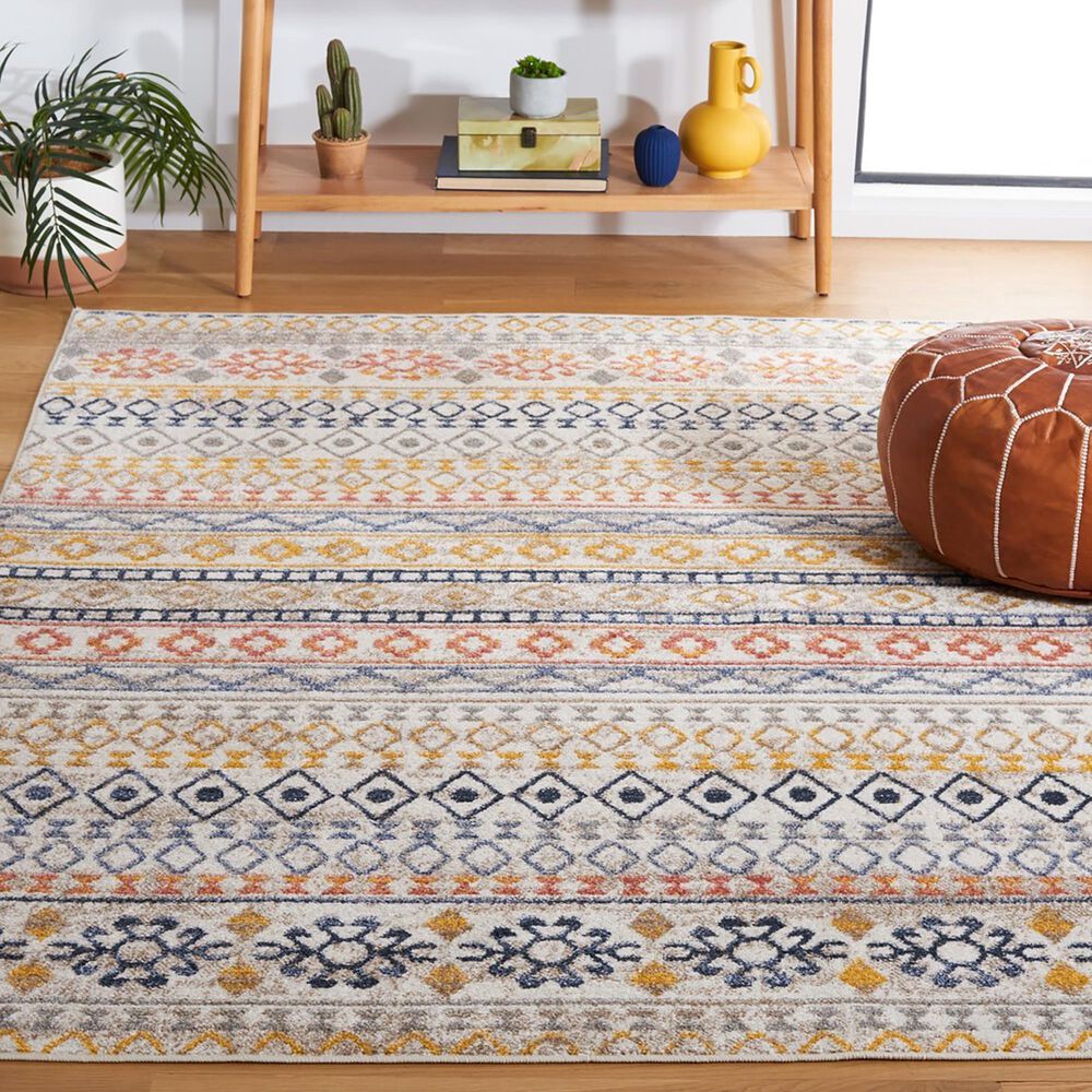 Safavieh Astoria Southwestern 9&#39; x 12&#39; Ivory, Blue and Rust Area Rug, , large