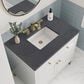 James Martin Vanities Chicago 36" Single Bathroom Vanity in Glossy White with 3 cm Charcoal Soapstone Quartz Top and Rectangular Sink, , large