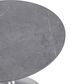 Leisuremod LeisureMod Verve Collection 27 Round Dining Table, Brushed Chrome Base with Sintered Stone Grey Top, , large