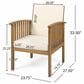 Hearth and Haven Casa Outdoor Club Chair with Cream Cushion in Brown (Set of 2), , large