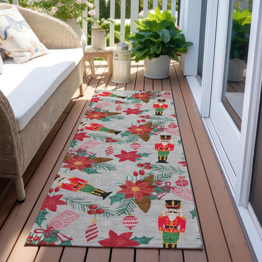 Dalyn Rug Company Wonderland WN30 2&#39;3&quot; x 7&#39;6&quot; Silver Indoor/Outdoor Runner, , large