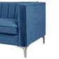 Morden Fort Channel Tufted Chair in Blue Velvet, , large