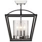 Golden Lighting Mercer 3-Light Mini Chandelier in Matte Black and Chrome, , large