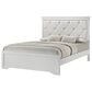 Crown Mark Amalia King Bed with Two Nightstands in White, , large