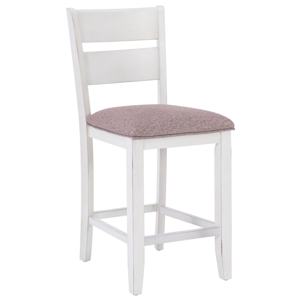 Linon Home Decor Meretta 6-Piece Counter Height Dining Set in Antique White and Natural, , large