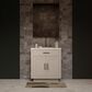 Lexora Home Abbey 30" Single Bathroom Vanity in White Oak with 2 cm White Carrara Marble Top and Rectangular Sink, , large