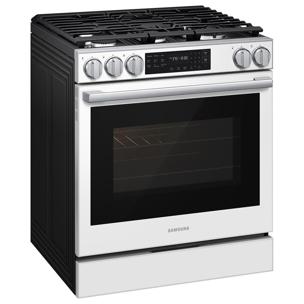 Samsung Bespoke 6.0 Cu. Ft. Smart Slide-In Gas Range with True Convection in White Glass, , large