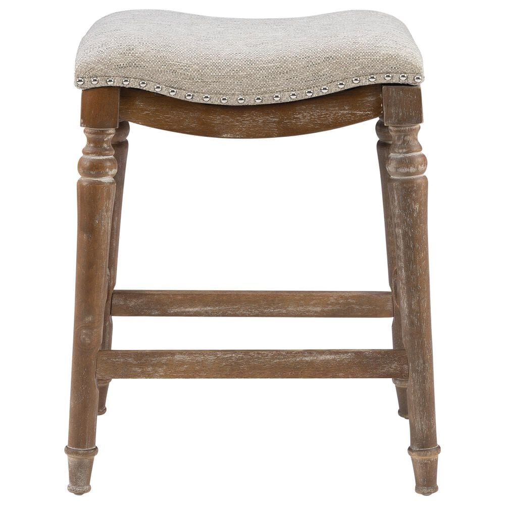 Linon Home Decor Hayes Counter Stool in Hazelnut Brown, , large