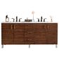 James Martin Vanities Metropolitan 72" Double Bathroom Vanity in American Walnut with 3 cm Eternal Jasmine Pearl Quartz Top and Rectangular Sinks, , large