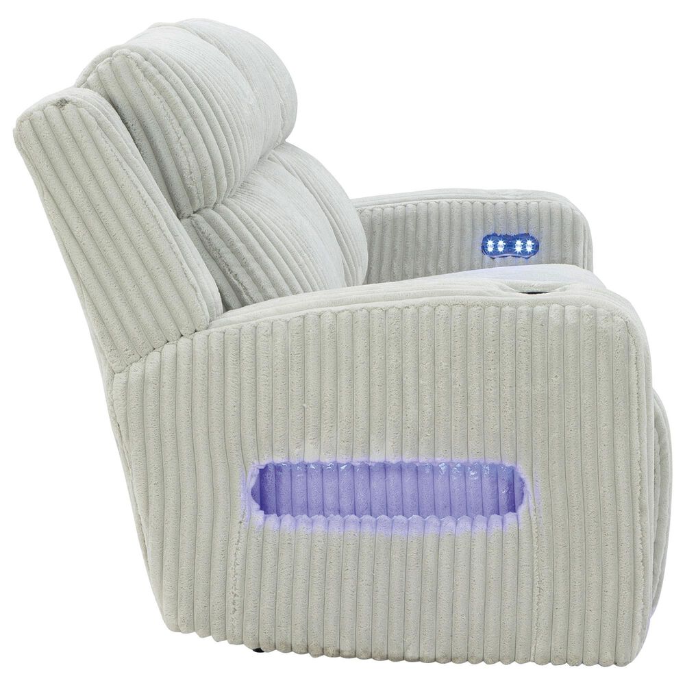 Ashley Forest Lake Power Reclining Sofa with Adjustable Headrest in Alloy Velvet, , large