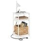 HOMLUX 22.7" 3-Tier End Table in White, , large