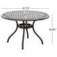 Hearth and Haven Chachere 5-Piece Outdoor Dining Set in Bronze, , large