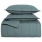 Ann Gish Slub Tencel 3-Piece Queen Quilted Coverlet Set in Sea, , large