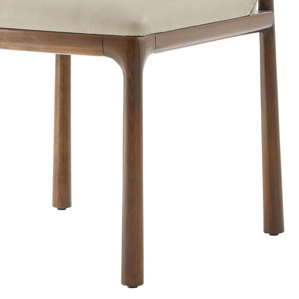 Theodore Alexander Kesden Dining Side Chair with Humus Leather and Pyramid Brown, , large