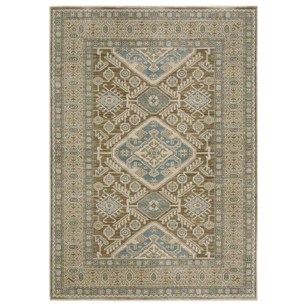 Oriental Weavers Maeve MAE08 Brown and Blue 2"3" x 7"6" Runner, , large