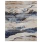 Feizy Sonora 5" x 7"6" Ivory and Blue Area Rug, , large