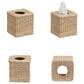 Household Essentials 3-Piece Wicker Bathroom Accessories Set with Toilet Tissue Stand, Wastebasket and Tissue Box in Brown, , large