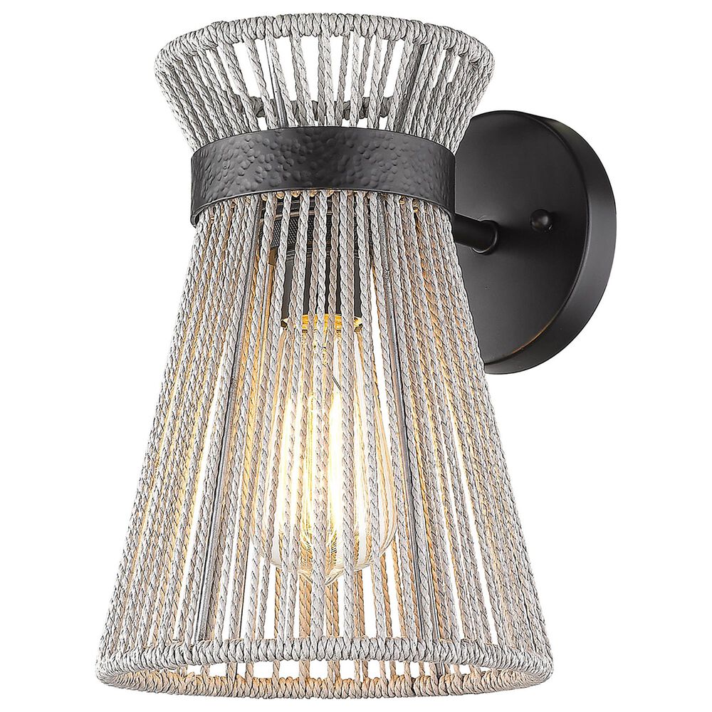 Golden Lighting Avon 1-Light Wall Sconce in Matte Black, , large