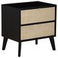 Linon Home Decor Collett 2-Drawer Nightstand in Black, , large