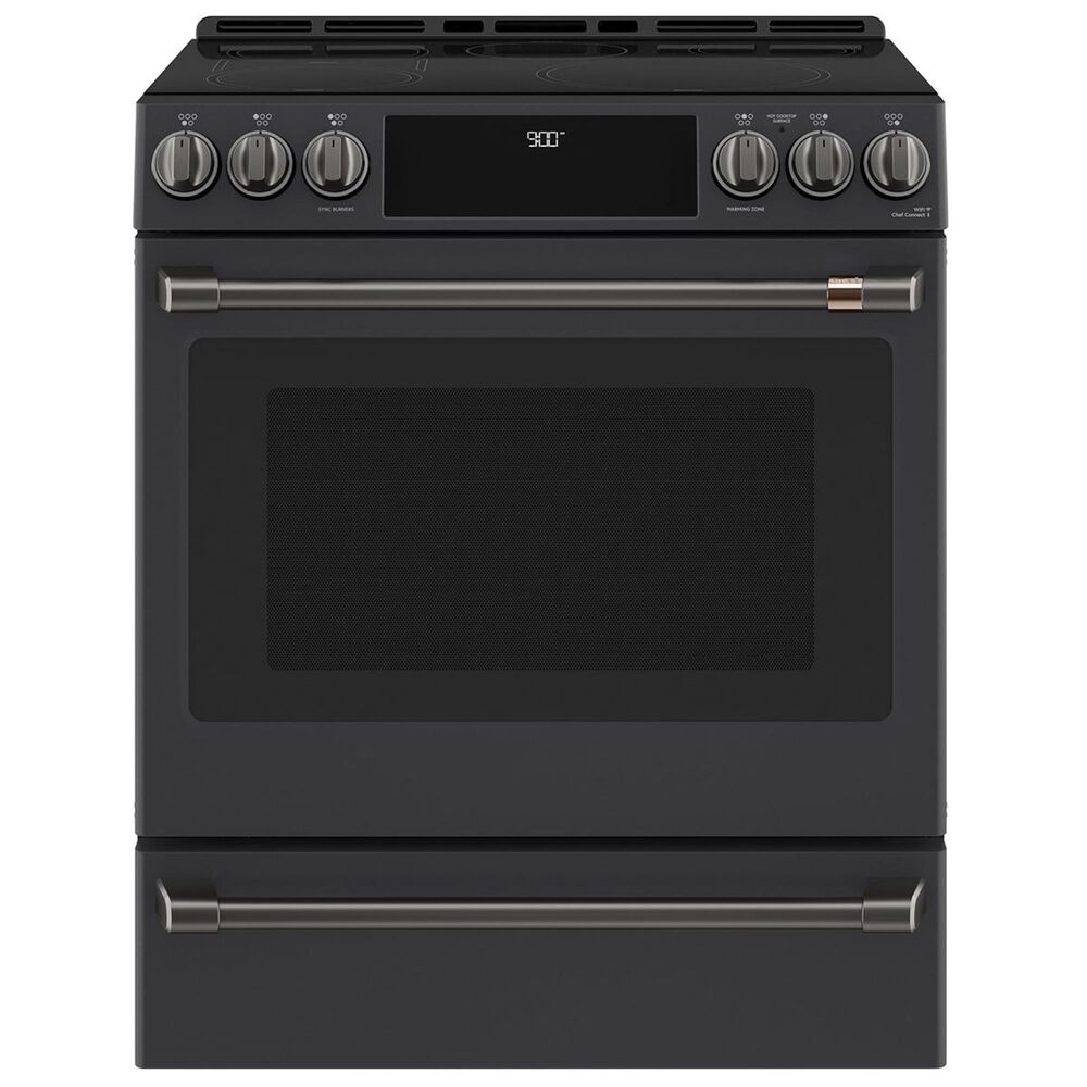 Cafe Handle and Knob Kit for Electric Range in Brushed Black, , large