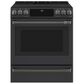 Cafe Handle and Knob Kit for Electric Range in Brushed Black, , large
