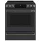 Cafe Handle and Knob Kit for Electric Range in Brushed Black, , large