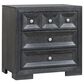 Furniture of America Hatton Cross 3 Drawer Nightstand with USB in Weathered Black, , large