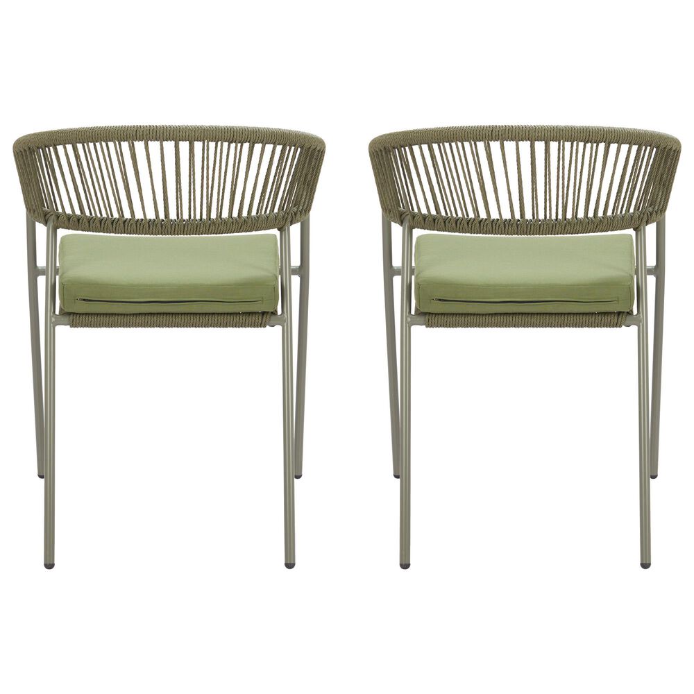 Zuo Modern Skye Outdoor Dining Chair in Green (Set of 2), , large