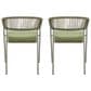 Zuo Modern Skye Outdoor Dining Chair in Green (Set of 2), , large