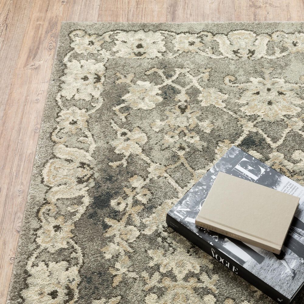 Oriental Weavers Florence Hialeah 1002E 2&#39;3&quot; x 7&#39;6&quot; Grey Runner, , large