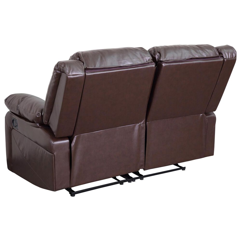 Flash Furniture Harmony Series Loveseat in Brown, , large