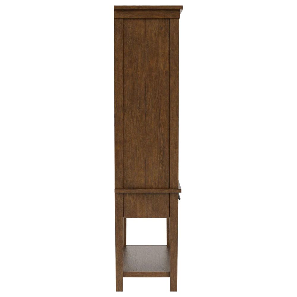 Wycliff Bay Calhoun 2-Piece Writing Desk and Bookcase Set in Whiskey Oak, , large