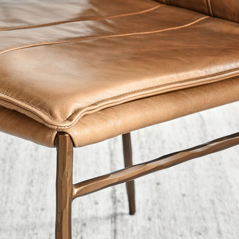 Classic Home Mayer Side Chair in Tan Top Grain Leather, , large