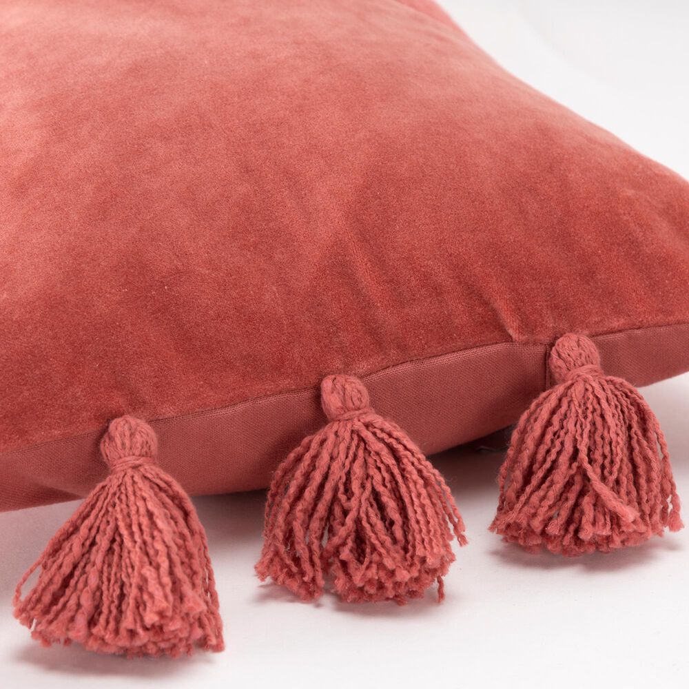 Rizzy Home 14&quot; x 26&quot; Polyester Filled Lumbar Pillow in Red, , large
