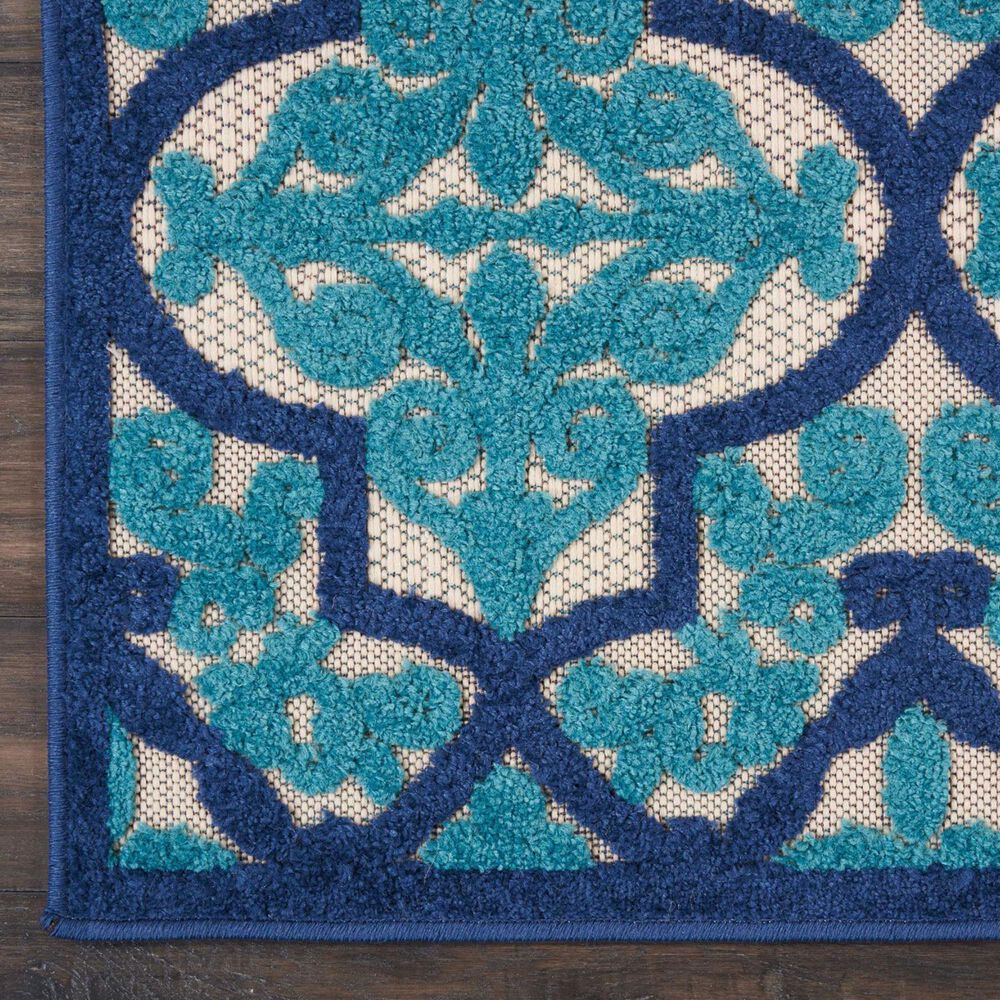Nourison Aloha Geometric 7&#39;10&quot; x 10&#39;6&quot; Navy Indoor/Outdoor Area Rug, , large
