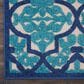 Nourison Aloha Geometric 7"10" x 10"6" Navy Indoor/Outdoor Area Rug, , large