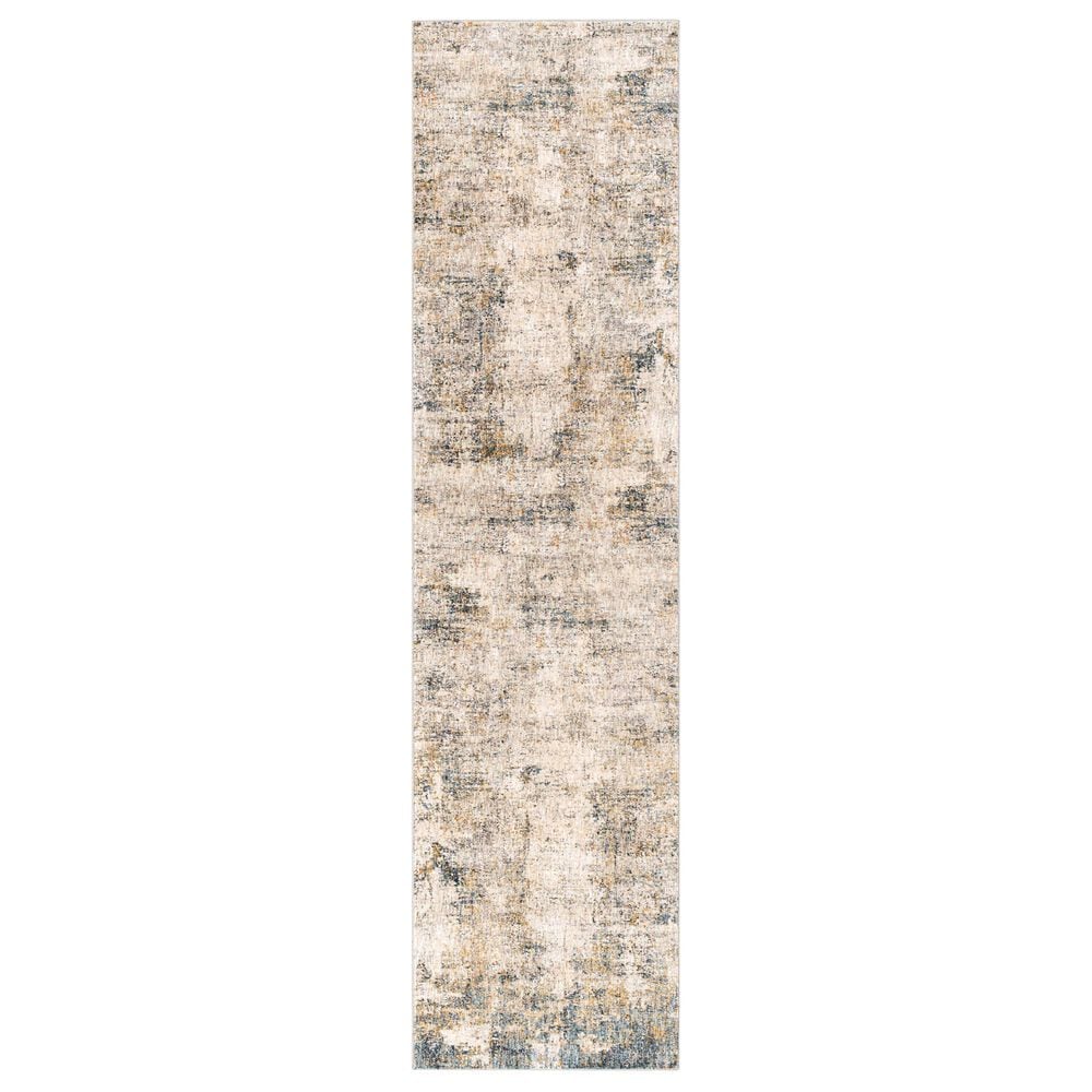 Surya Cardiff CDF-2304 Medium Gray, Light Blue, Mustard and Dark Blue 2"7" x 10" Runner, , large