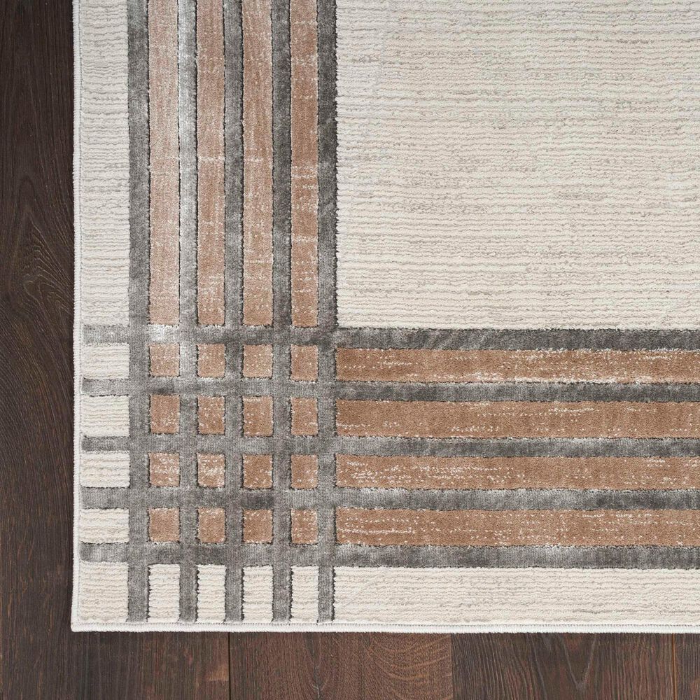 Nourison Desire 7&#39;10&quot; x 9&#39;10&quot; Ivory and Silver Area Rug, , large