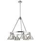 Golden Lighting Orwell 6-Light Chandelier with Pewter Shade in Chrome, , large