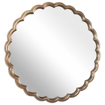 Uttermost Cerrito Round Wall Mirror in Antique Brass, , large