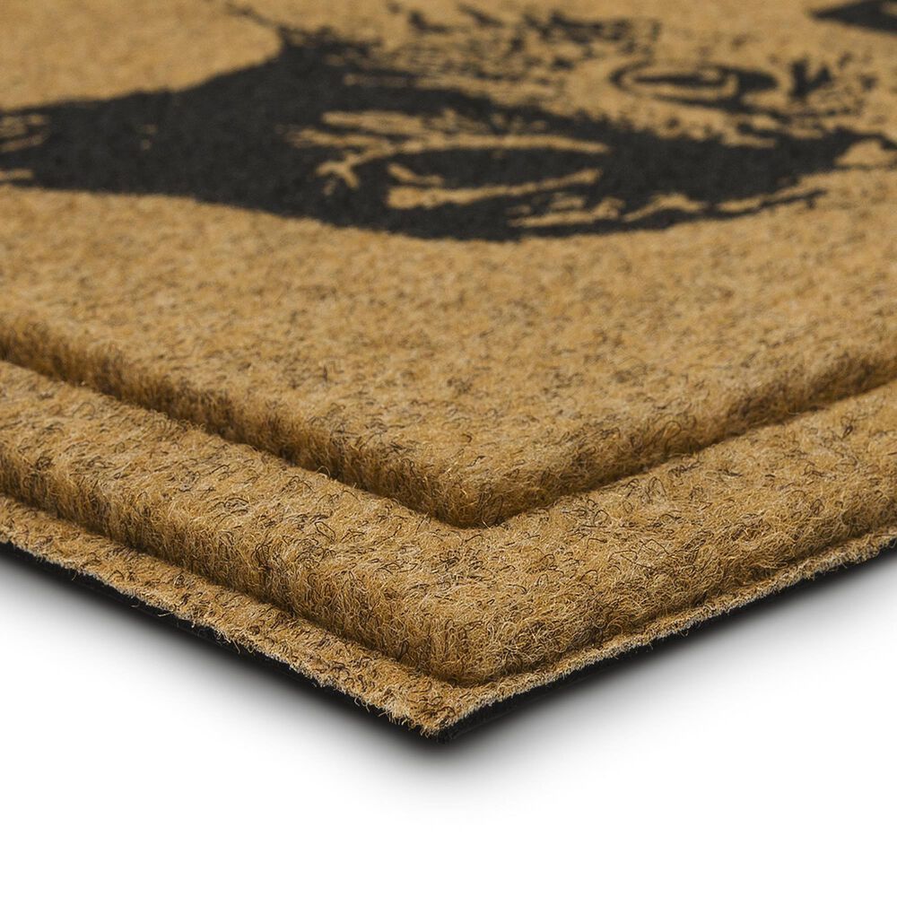 Karastan Bristol Cat Crazy 1&#39;6&quot; x 2&#39;6&quot; Natural Door Mat, , large