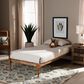 Baxton Studio Iseline Twin Platform Bed Frame in Walnut Brown, , large